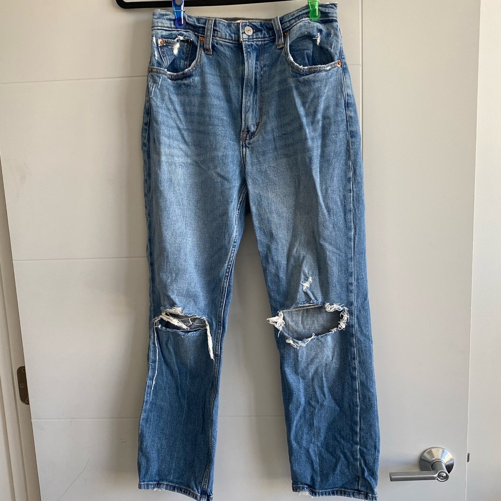 Abercrombie & Fitch The Ankle Straight Ultra High Rise